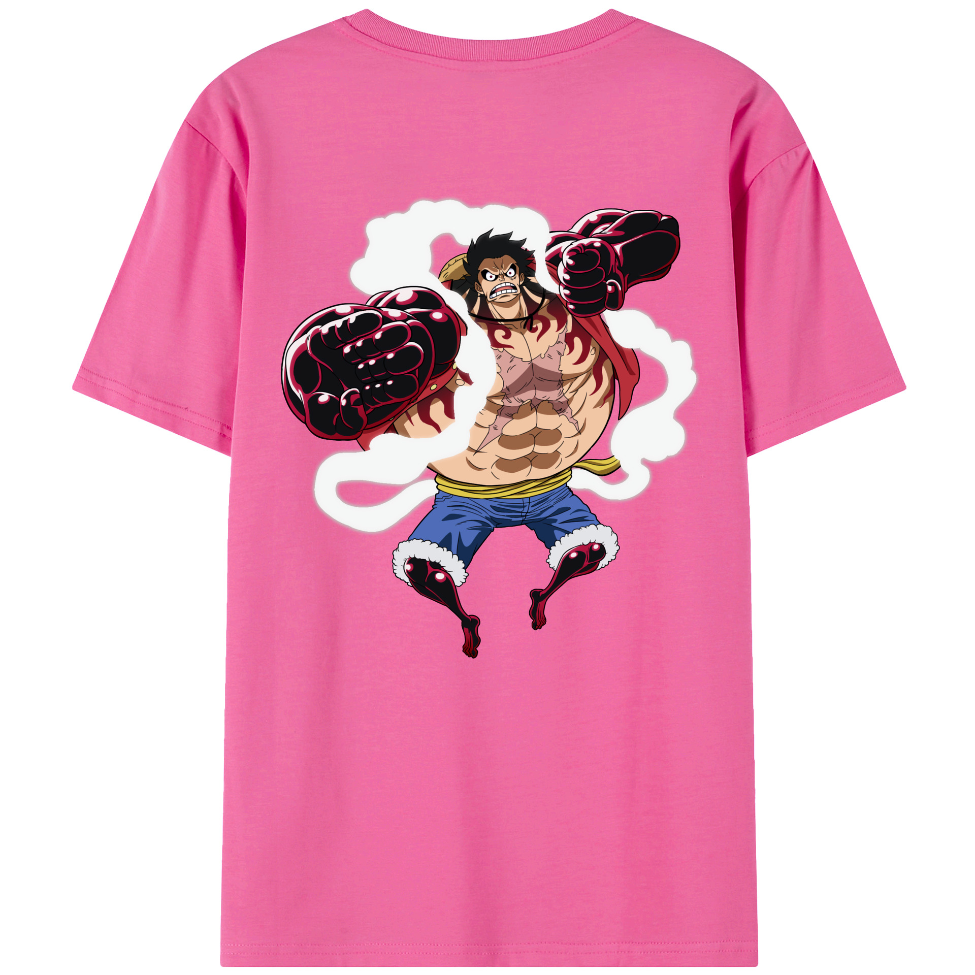 ワンピース モンキー・D・ルフィ ONE PIECE Monkey D. Luffy レディース半袖Tシャツ(バックプリント)